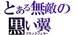 とある無敵の黒い翼（ブラックフェザー）