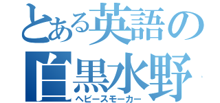 とある英語の白黒水野（ヘビースモーカー）