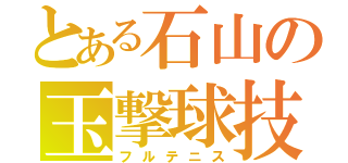 とある石山の玉撃球技（フルテニス）