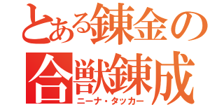 とある錬金の合獣錬成（ニーナ・タッカー）