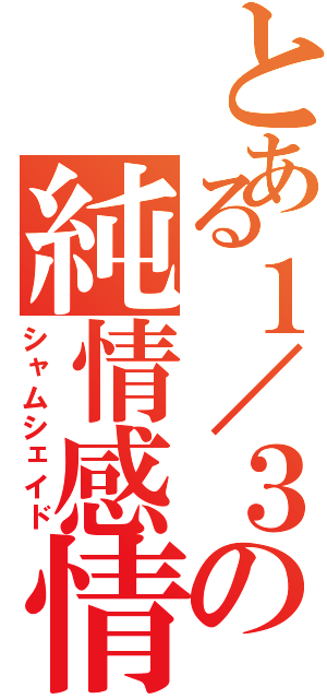 とある１／３の純情感情（シャムシェイド）