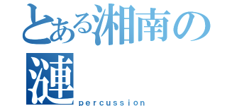 とある湘南の漣（ｐｅｒｃｕｓｓｉｏｎ）