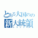 とある大国のの新大統領（トランプ）