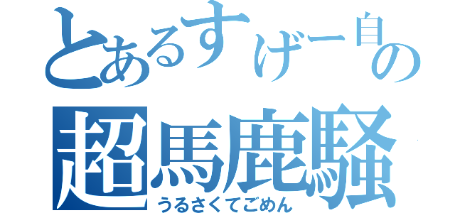 とあるすげー自由人の超馬鹿騒ぎ枠（うるさくてごめん）