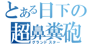 とある日下の超鼻糞砲（グランドスター）