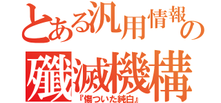 とある汎用情報の殲滅機構（『傷ついた純白』）