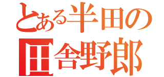 とある半田の田舎野郎（）