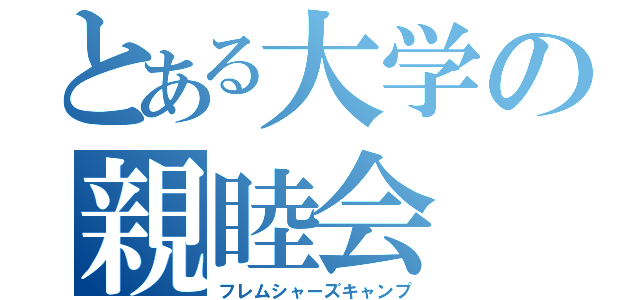 とある大学の親睦会（フレムシャーズキャンプ）