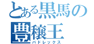 とある黒馬の豊穣王（バドレックス）