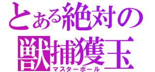 とある絶対の獣捕獲玉（マスターボール）