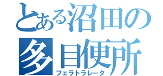 とある沼田の多目便所（フェラトラレータ）