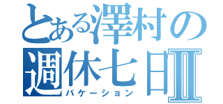 とある澤村の週休七日Ⅱ（バケーション）