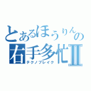 とあるほうりんの右手多忙Ⅱ（テクノブレイク）