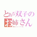 とある双子のお姉さん（宮微＠にゃん・マッサン推し）