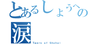 とあるしょうへいの涙（Ｔｅａｒｓ ｏｆ Ｓｈｏｈｅｉ）