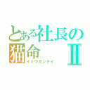 とある社長の猫命Ⅱ（イミワカンナイ）