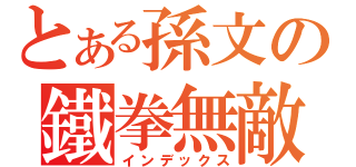 とある孫文の鐵拳無敵（インデックス）