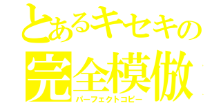 とあるキセキの完全模倣（パーフェクトコピー）