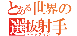 とある世界の選抜射手（マークスマン）