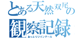 とある天然双尾の観察記録（おっとりツインテール）