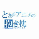 とあるアニメの抱き枕（インデックス）