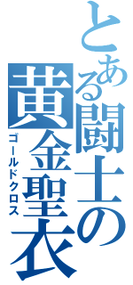 とある闘士の黄金聖衣（ゴールドクロス）