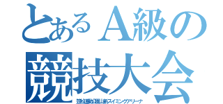 とあるＡ級の競技大会（笠松運動公園山新スイミングアリーナ）