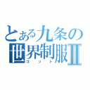 とある九条の世界制服Ⅱ（ゴット）