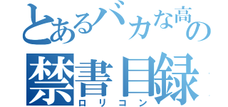 とあるバカな高校の禁書目録（ロリコン）