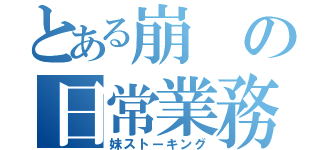 とある崩の日常業務（妹ストーキング）