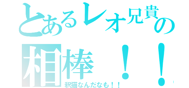 とあるレオ兄貴の相棒！！（釈猫なんだなも！！）