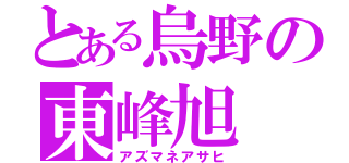 とある烏野の東峰旭（アズマネアサヒ）