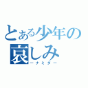 とある少年の哀しみ（―ナミダ―）