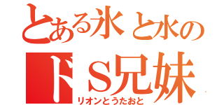 とある氷と水のドＳ兄妹（リオンとうたおと）