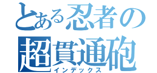 とある忍者の超貫通砲（インデックス）