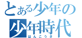 とある少年の少年時代（はんこうき）