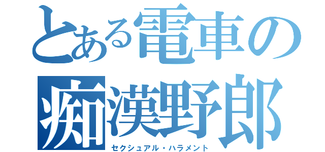 とある電車の痴漢野郎（セクシュアル・ハラメント）