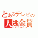 とあるテレビの人逃金貰（とうそうちゅう）