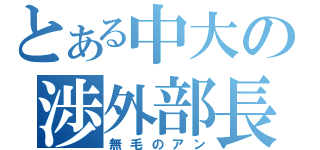 とある中大の渉外部長（無毛のアン）