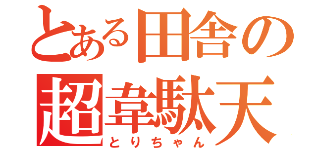 とある田舎の超韋駄天（とりちゃん）