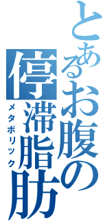 とあるお腹の停滞脂肪（メタボリック）