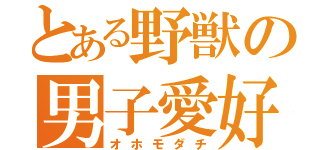 とある野獣の男子愛好（オホモダチ）