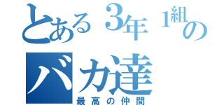 とある３年１組のバカ達（最高の仲間）