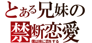 とある兄妹の禁断恋愛（僕は妹に恋をする）