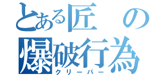 とある匠の爆破行為（クリーパー）