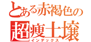 とある赤褐色の超痩土壌（インデックス）