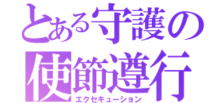 とある守護の使節遵行（エクセキューション）