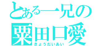 とある一兄の粟田口愛（きょうだいあい）