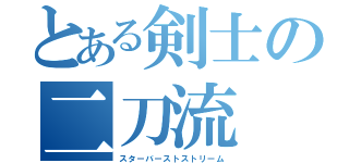 とある剣士の二刀流（スターバーストストリーム）