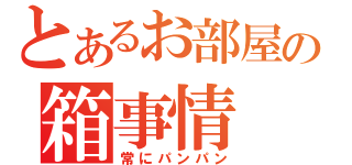 とあるお部屋の箱事情（常にパンパン）